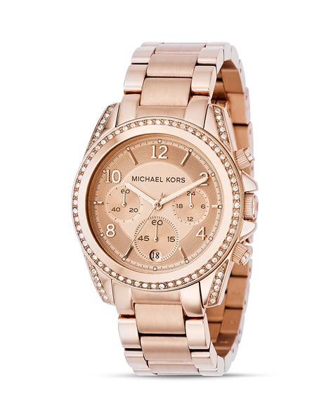 michael kors rose gold watch clear band|rose gold mk watch men.